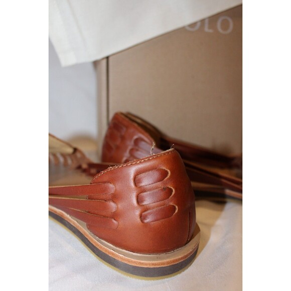Nisolo Leather Sandal Huarache Men's BRANDY MSRP $150 NWOB - Picture 7 of 9